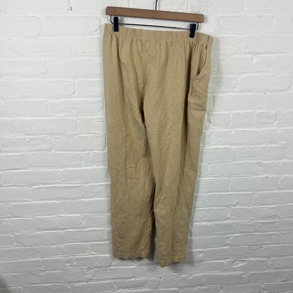 L.L. Bean Women's Perfect Fit Tapered-Leg Pant Elastic Waist Tan Size Large - Picture 1 of 5